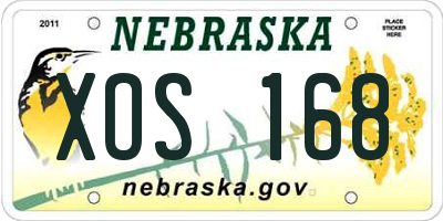 NE license plate XOS168