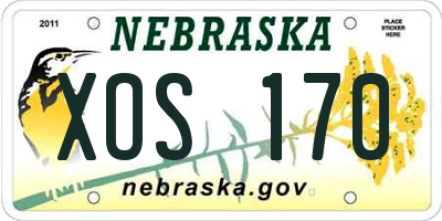 NE license plate XOS170