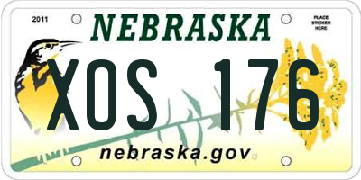 NE license plate XOS176