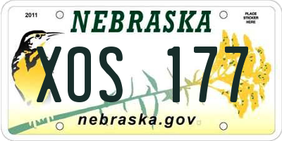 NE license plate XOS177