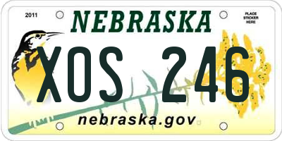 NE license plate XOS246