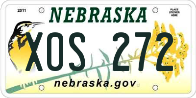 NE license plate XOS272
