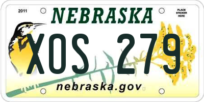 NE license plate XOS279