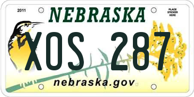 NE license plate XOS287