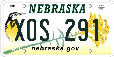 NE license plate XOS291