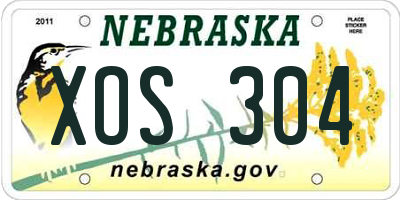 NE license plate XOS304