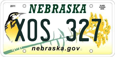 NE license plate XOS327