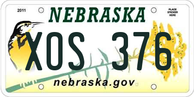 NE license plate XOS376