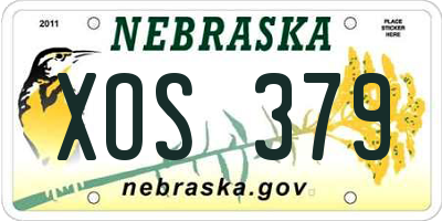 NE license plate XOS379