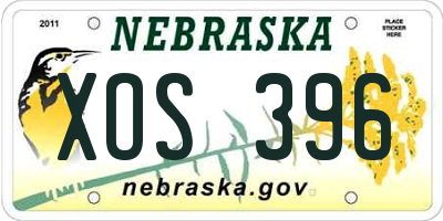 NE license plate XOS396