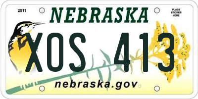 NE license plate XOS413