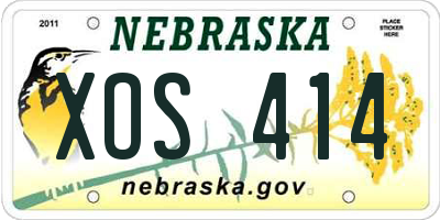 NE license plate XOS414