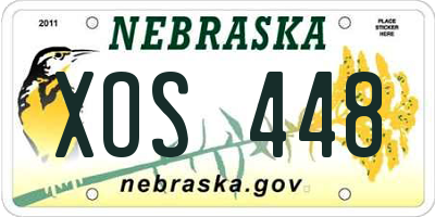 NE license plate XOS448