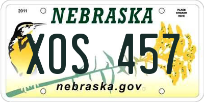 NE license plate XOS457