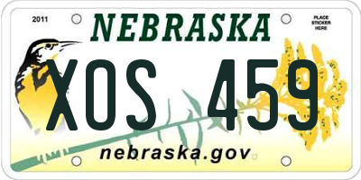 NE license plate XOS459