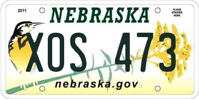NE license plate XOS473