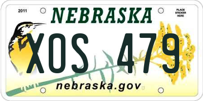 NE license plate XOS479