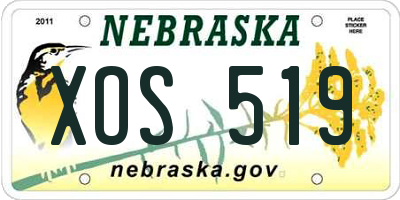 NE license plate XOS519