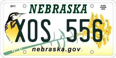 NE license plate XOS556