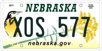 NE license plate XOS577