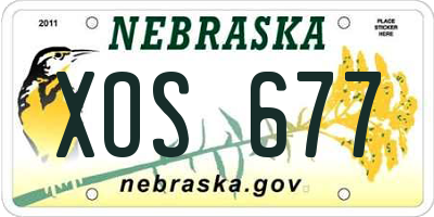 NE license plate XOS677