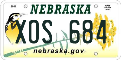 NE license plate XOS684