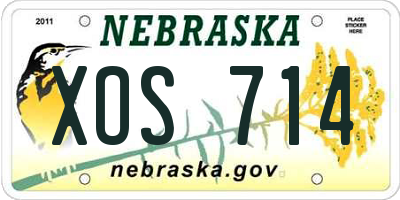 NE license plate XOS714