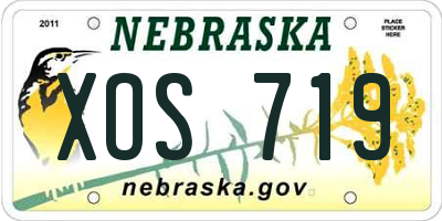 NE license plate XOS719