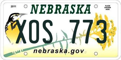 NE license plate XOS773