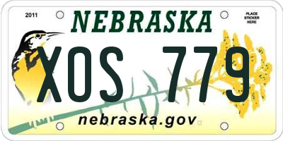 NE license plate XOS779