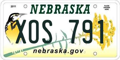 NE license plate XOS791