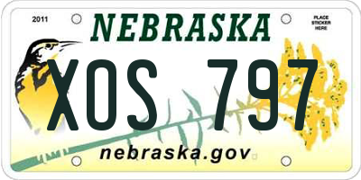 NE license plate XOS797