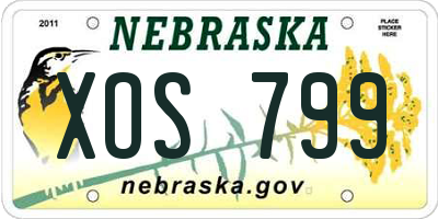 NE license plate XOS799