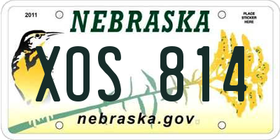 NE license plate XOS814