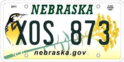 NE license plate XOS873