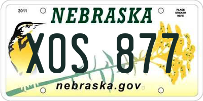 NE license plate XOS877