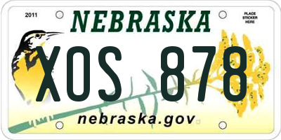 NE license plate XOS878