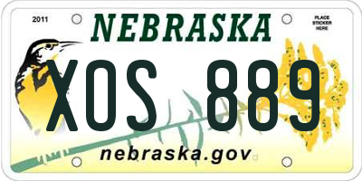 NE license plate XOS889