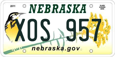 NE license plate XOS957