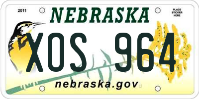 NE license plate XOS964