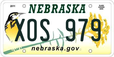 NE license plate XOS979
