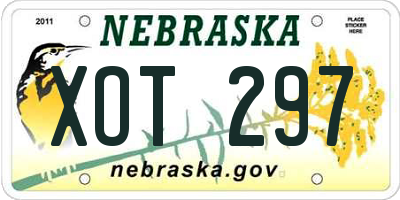 NE license plate XOT297