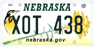 NE license plate XOT438