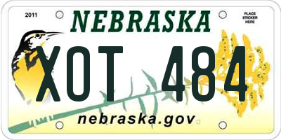NE license plate XOT484