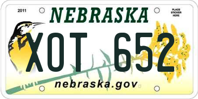 NE license plate XOT652