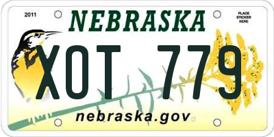 NE license plate XOT779