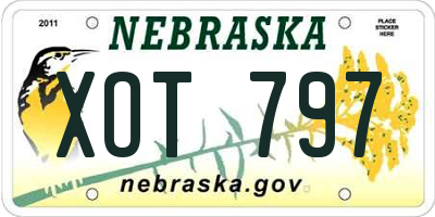 NE license plate XOT797