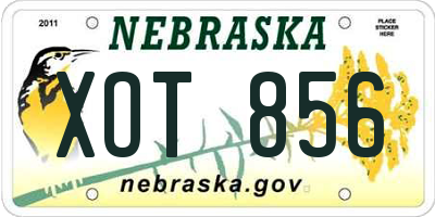 NE license plate XOT856