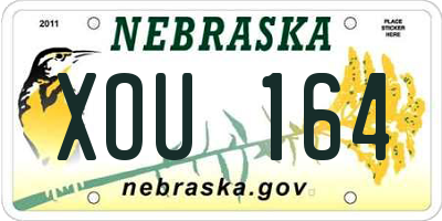 NE license plate XOU164