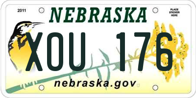 NE license plate XOU176
